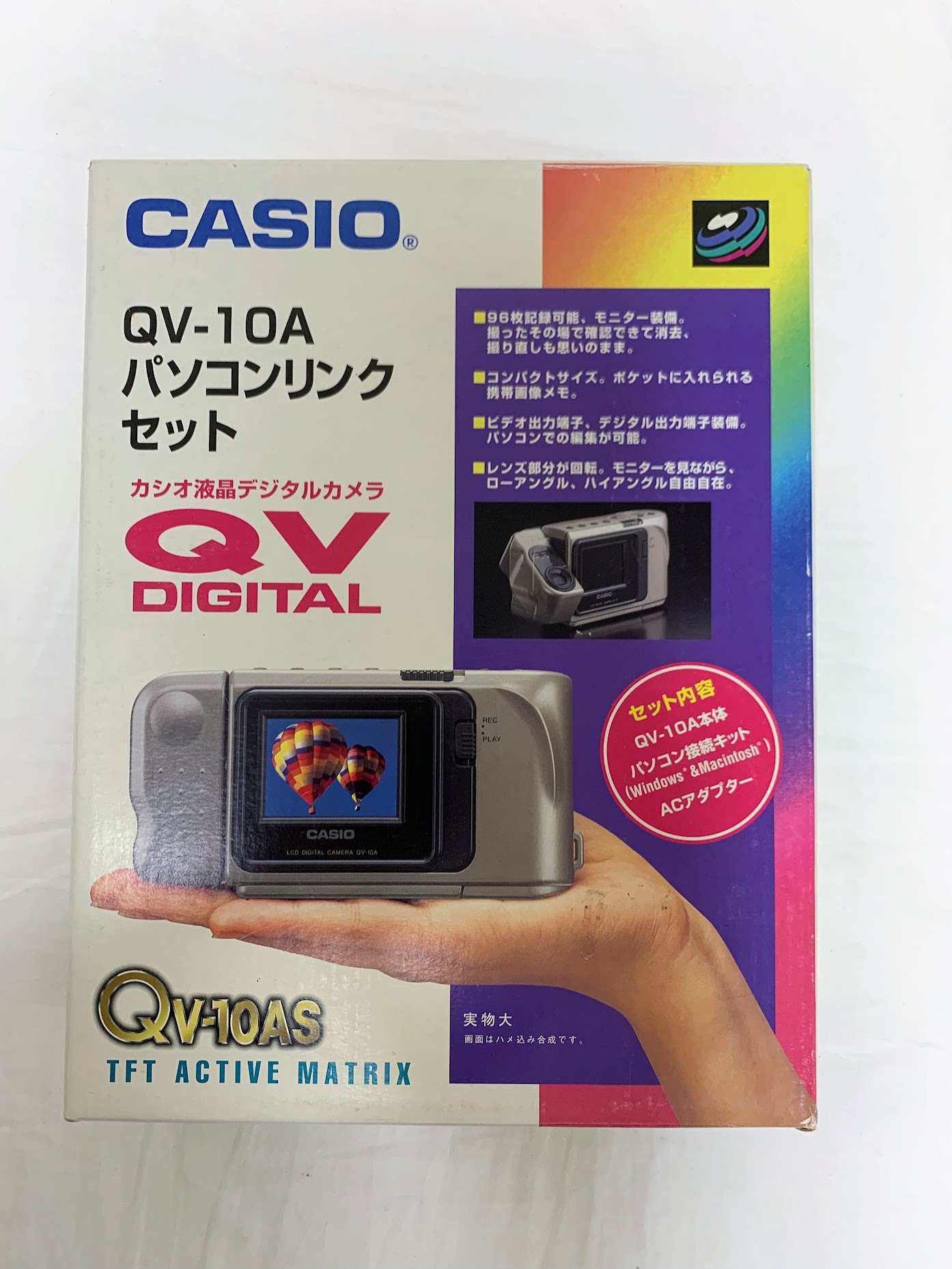 CASIO QV-10A のパッケージの外観